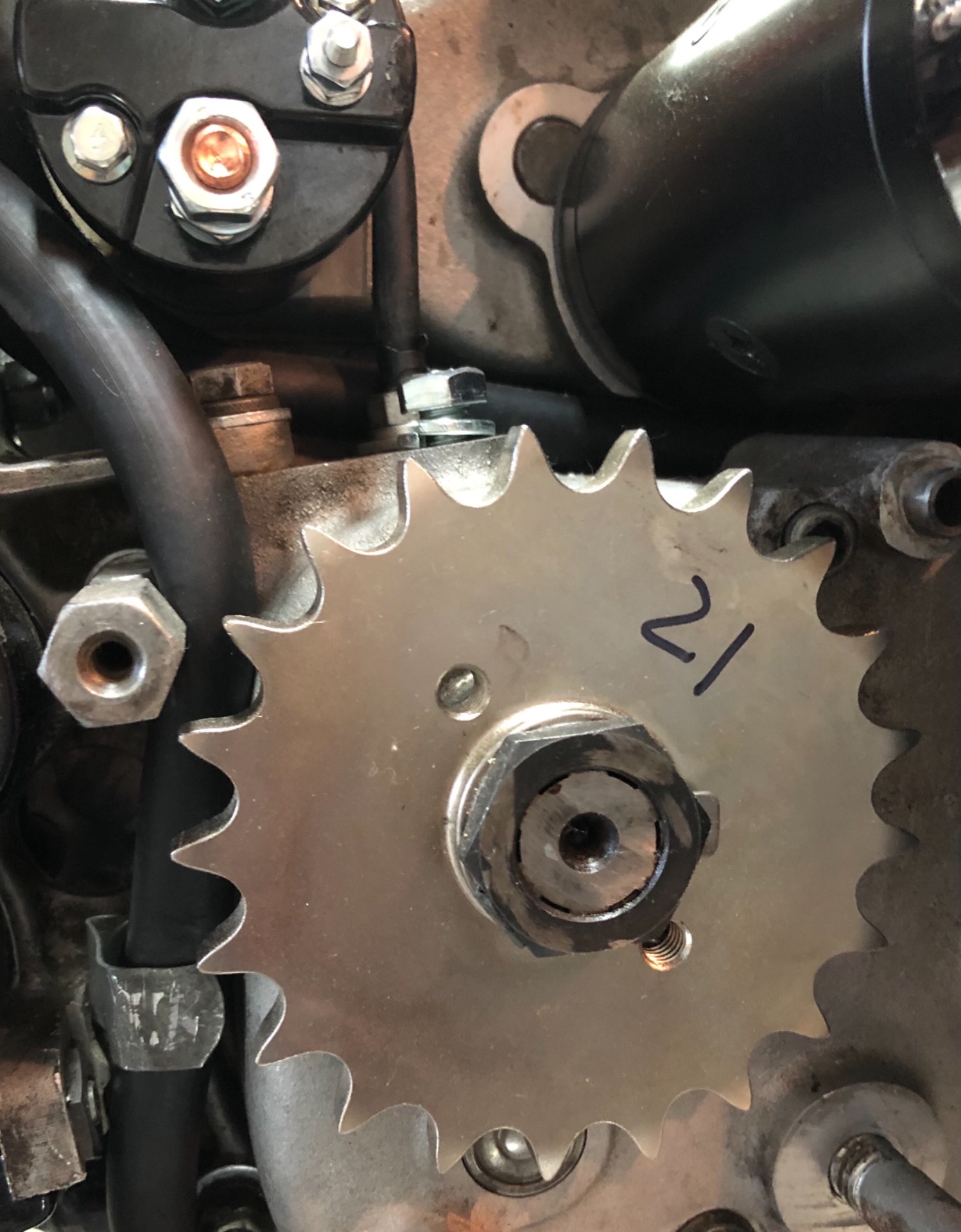 47 rear sprocket on 79 IH