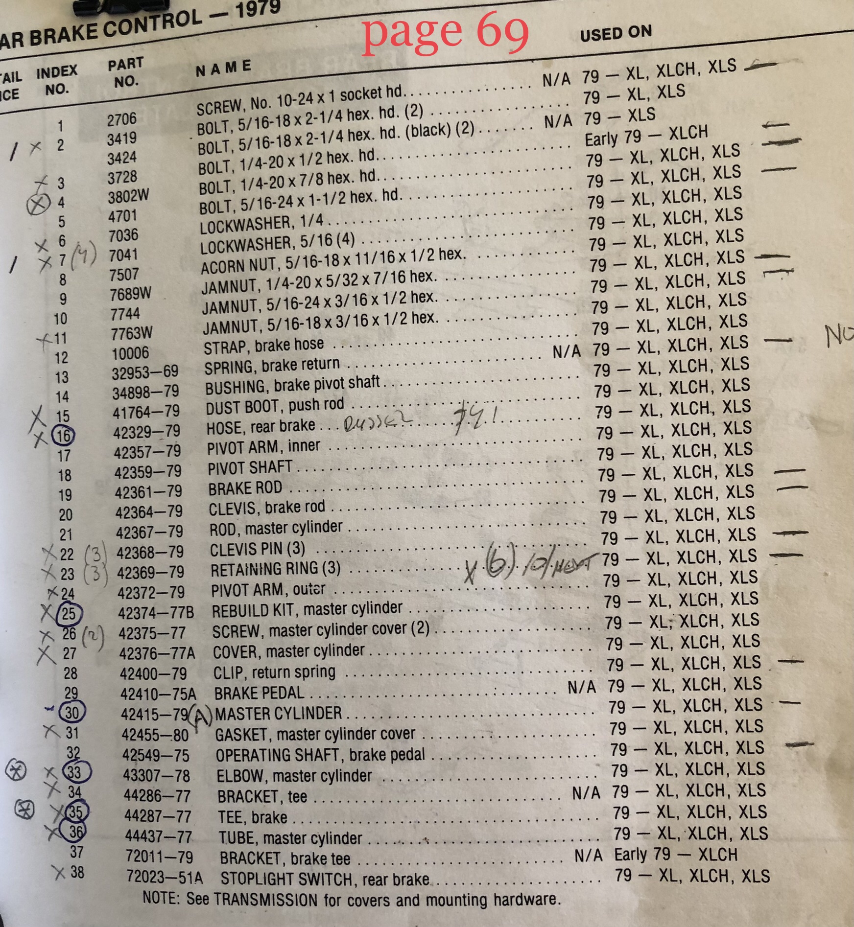 Parts Catalog XL 79-85 pg 69